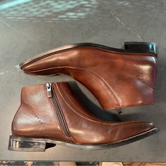 Stacy Adams sz 9.5 brown leather boots main image 5